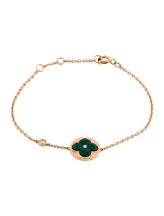 [Resenly Jewelry]サン マラカイト 1ダイヤモンド ピンクゴールド ブレスレット