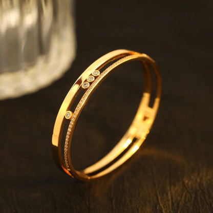 [Resenly Jewelry]Move Romane Diamond Bangle Bracelet