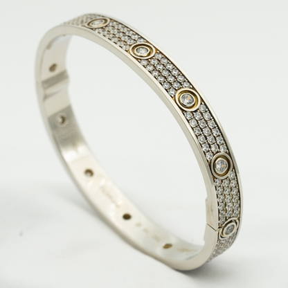 [Resenly Jewelry]LOVE BRACELET 6.1MM DIAMOND-PAVED 10 BIG DIAMONDS