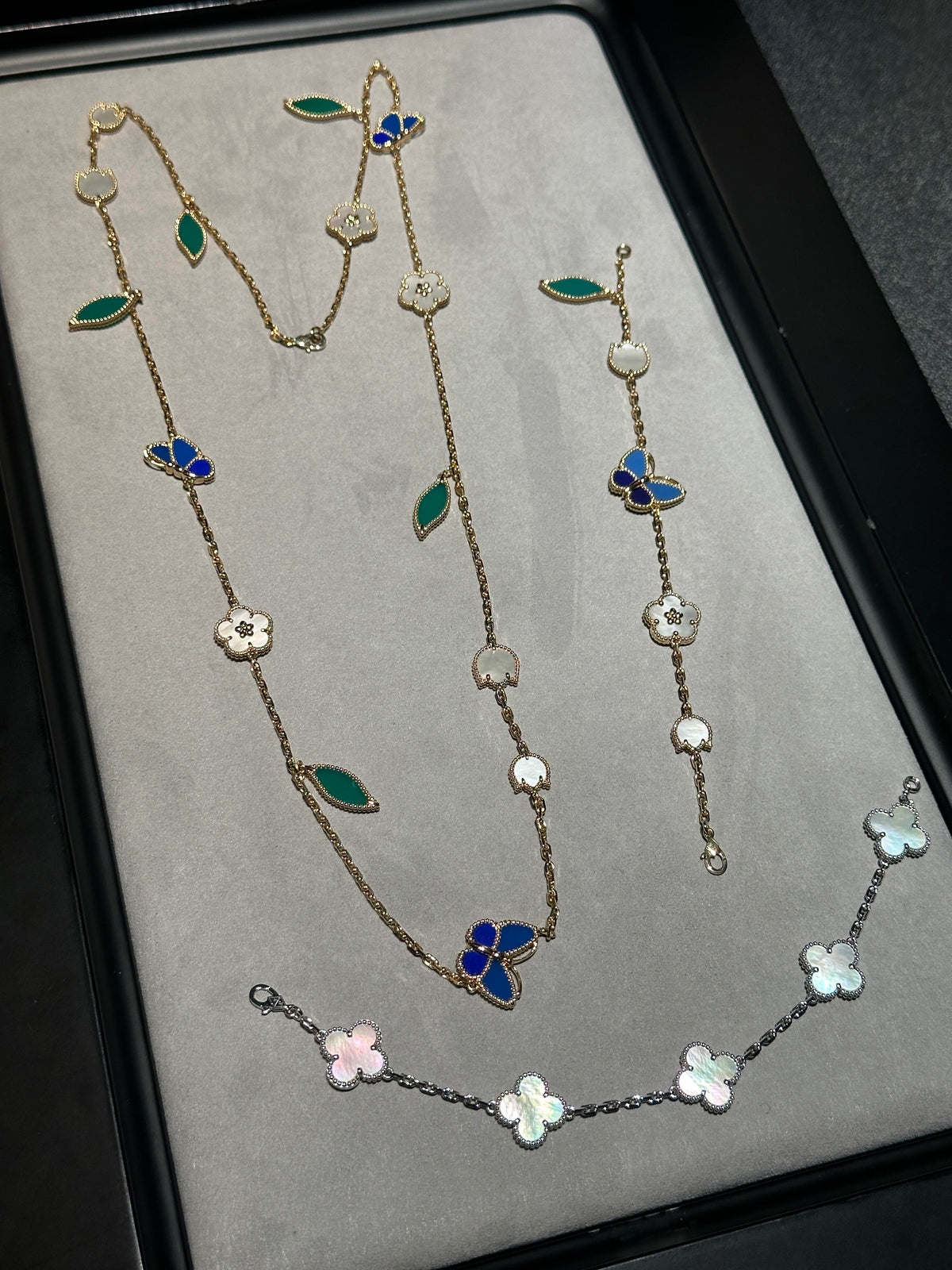 [Resenly Jewelry] 26 新作 クローバー 15モチーフ ラッキーネックレス