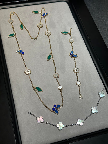 [Resenly Jewelry] 26 新作 クローバー 15モチーフ ラッキーネックレス