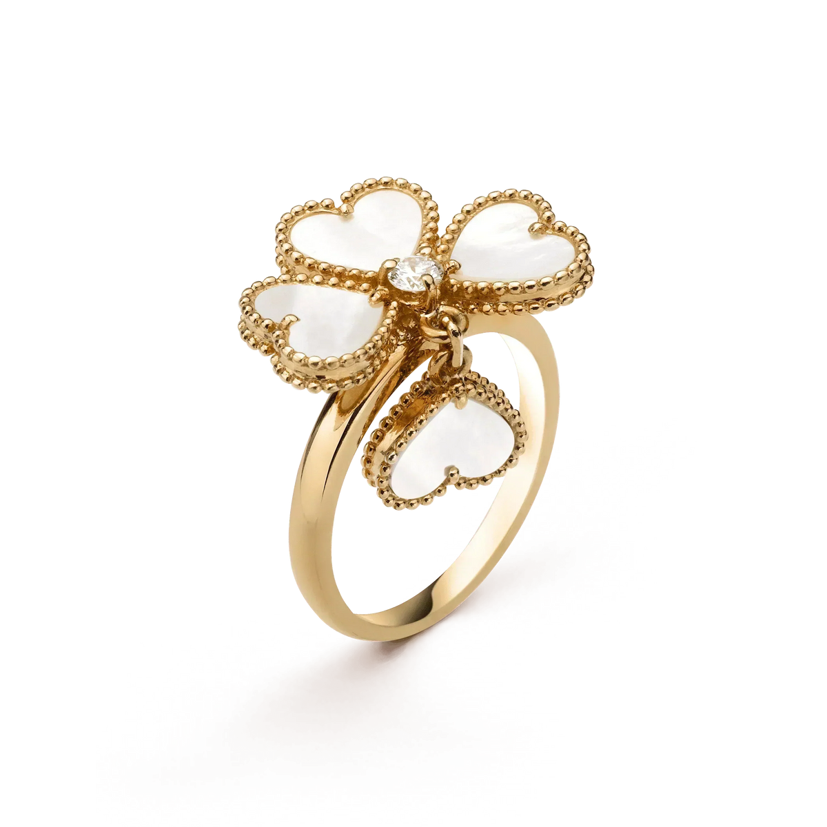 [Resenly Jewelry]SWEET CLOVER WHITE MOP RING