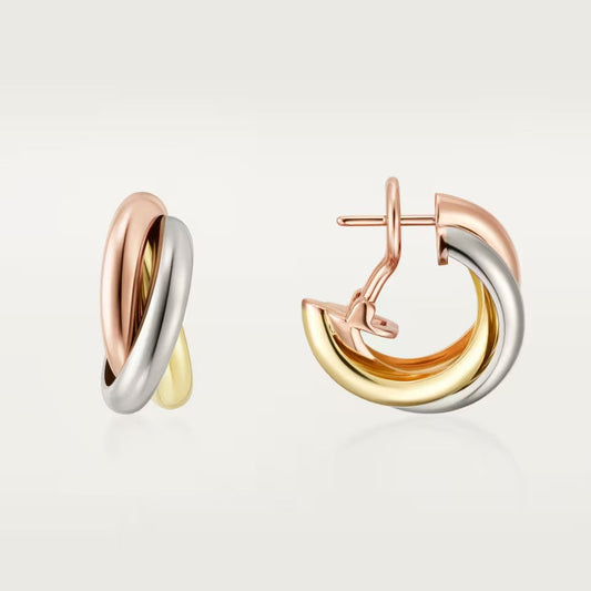 [Resenly Jewelry]TRINITY ON DIAMOND CLASSIC EARRINGS