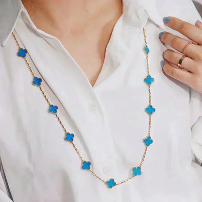 [Resenly Jewelry] クローバー 20モチーフ ターコイズ ゴールド