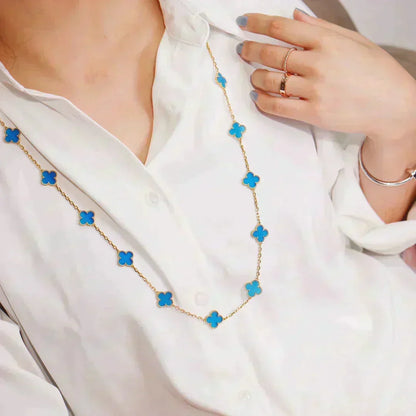 [Resenly Jewelry] クローバー 20モチーフ ターコイズ ゴールド