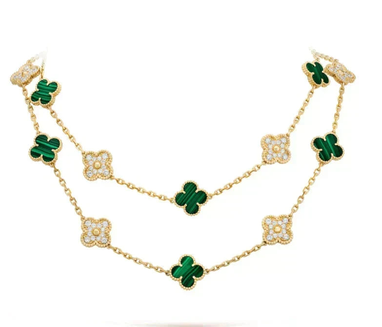 {
  "Resenly Jewelry": "Resenly Jewelry",
  "CLOVER 20 MOTIFS MALACHITE DIAMOND NECKLACE": "クローバー 20モチーフ マラカイト ダイヤモンド ネックレス"
}