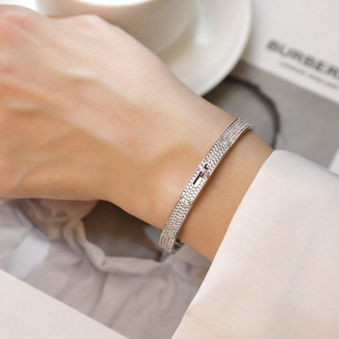 [Resenly Jewelry]KELLY BRACELET DIAMOND PAVED