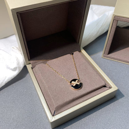 [Resenly Jewelry]JEUX DE PINK GOLD DIAMOND NECKLACE