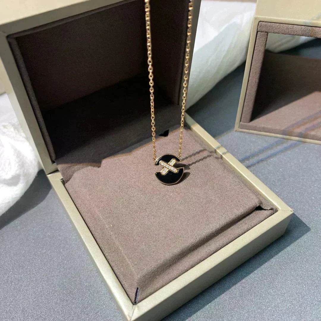 [Resenly Jewelry]JEUX DE ROSE GOLD DIAMOND NECKLACE