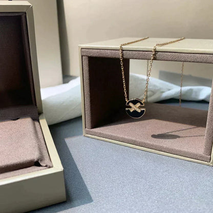 [Resenly Jewelry]JEUX DE ROSE GOLD DIAMOND NECKLACE