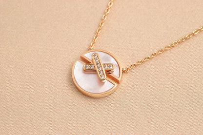 [Resenly Jewelry]JEUX DE ROSE GOLD DIAMOND NECKLACE