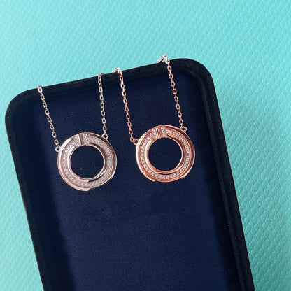 [Resenly Jewelry]ダイヤモンド＆マザーオブパール サークルペンダント