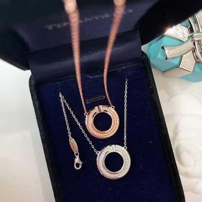 [Resenly Jewelry]ダイヤモンド＆マザーオブパール サークルペンダント