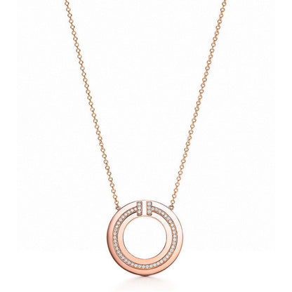 [Resenly Jewelry]ダイヤモンド＆マザーオブパール サークルペンダント