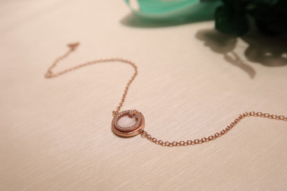 [Resenly Jewelry]DIAMOND CIRCLE PINK GOLD BRACELET