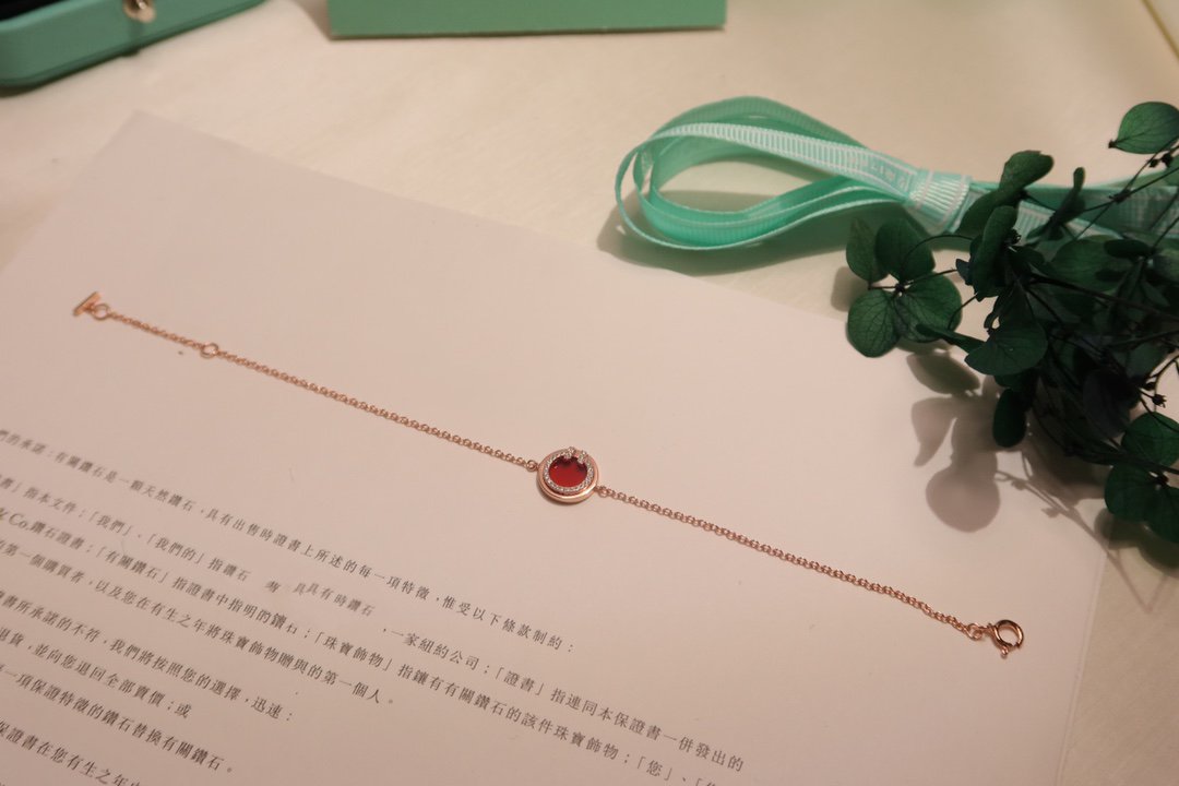 [Resenly Jewelry]DIAMOND CIRCLE PINK GOLD BRACELET
