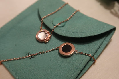 [Resenly Jewelry]DIAMOND CIRCLE PINK GOLD BRACELET