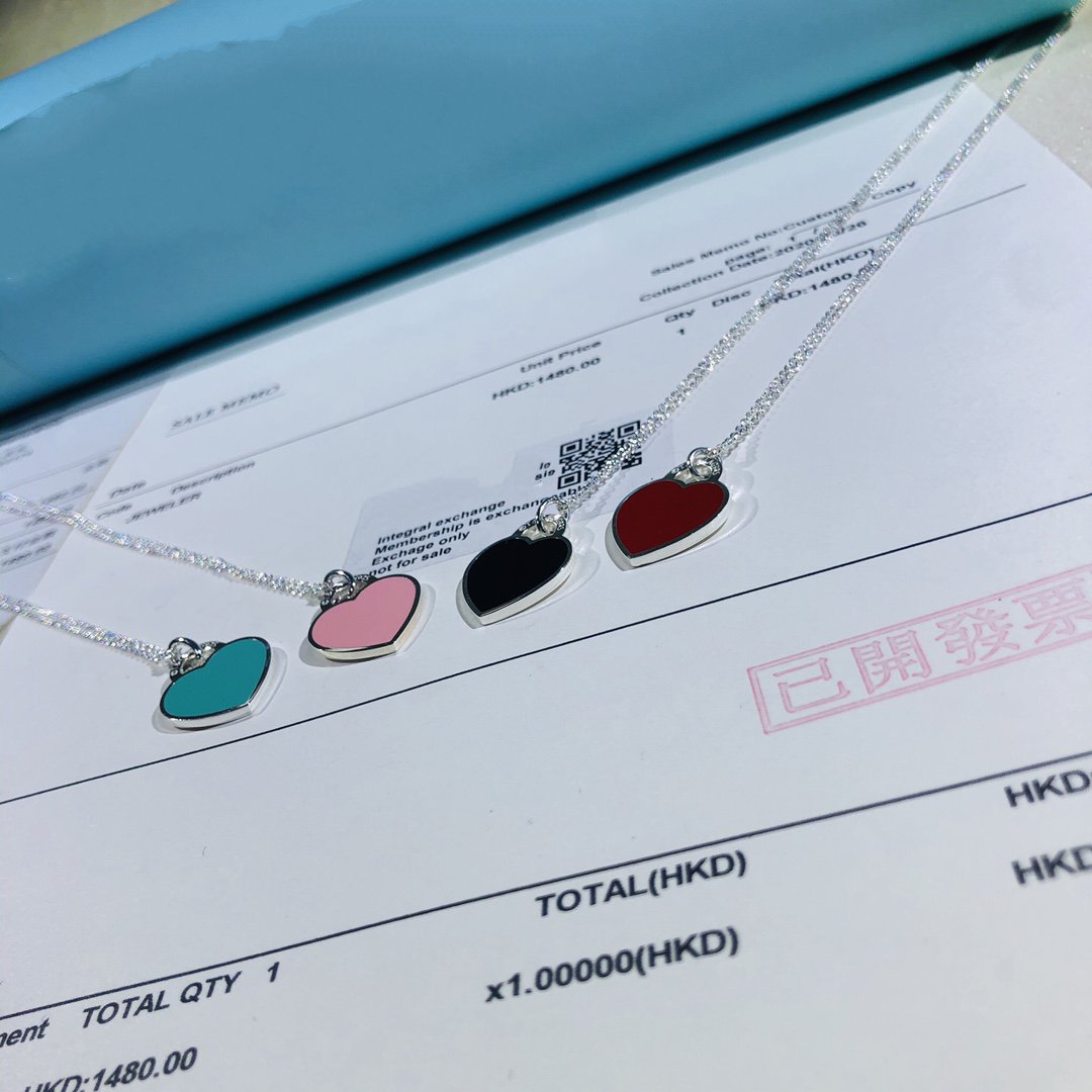 [Resenly Jewelry]SMALL HEART TAG PENDANT STERLING SILVER
