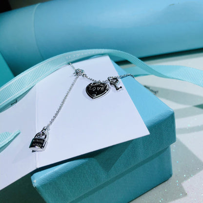 [Resenly Jewelry]LOVE HEART TAG KEY NECKLACE