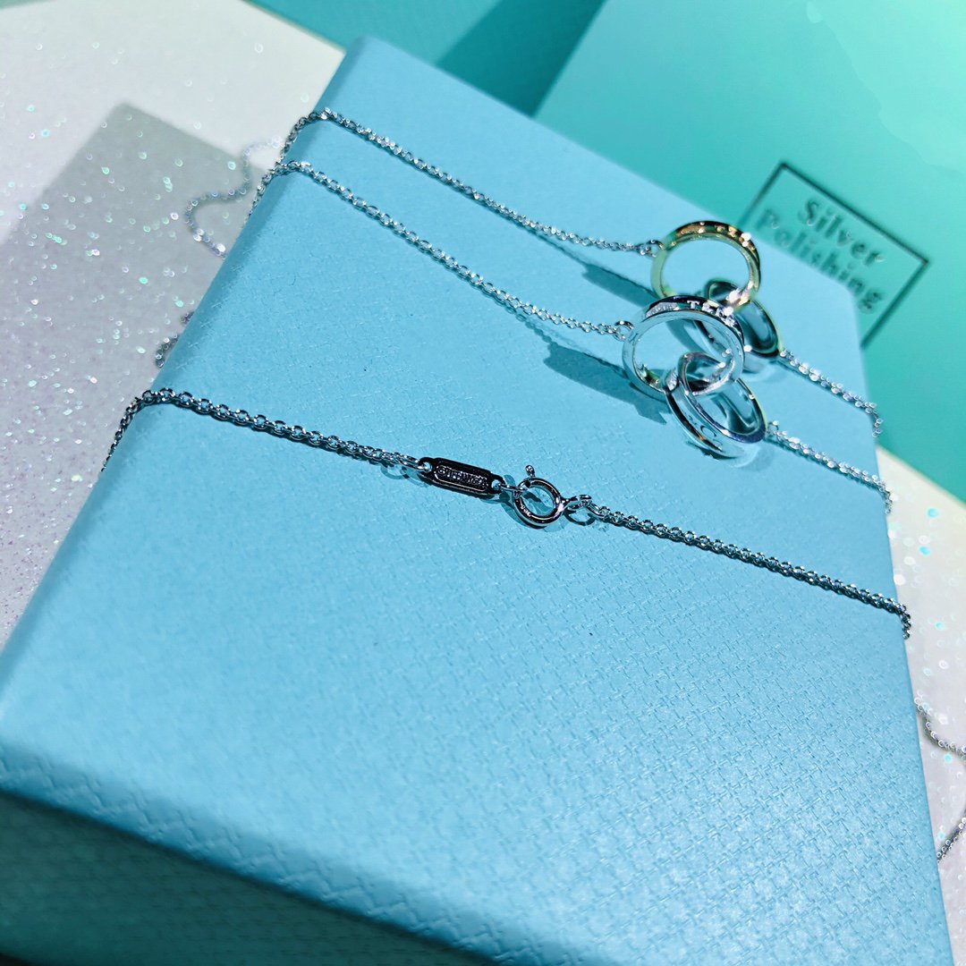 [Resenly Jewelry]インターロッキングサークルペンダント スモールネックレス