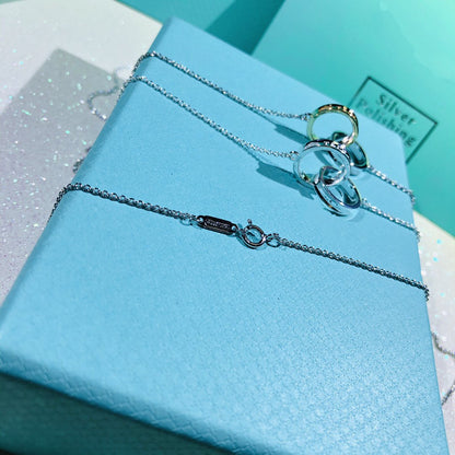 [Resenly Jewelry]インターロッキングサークルペンダント スモールネックレス