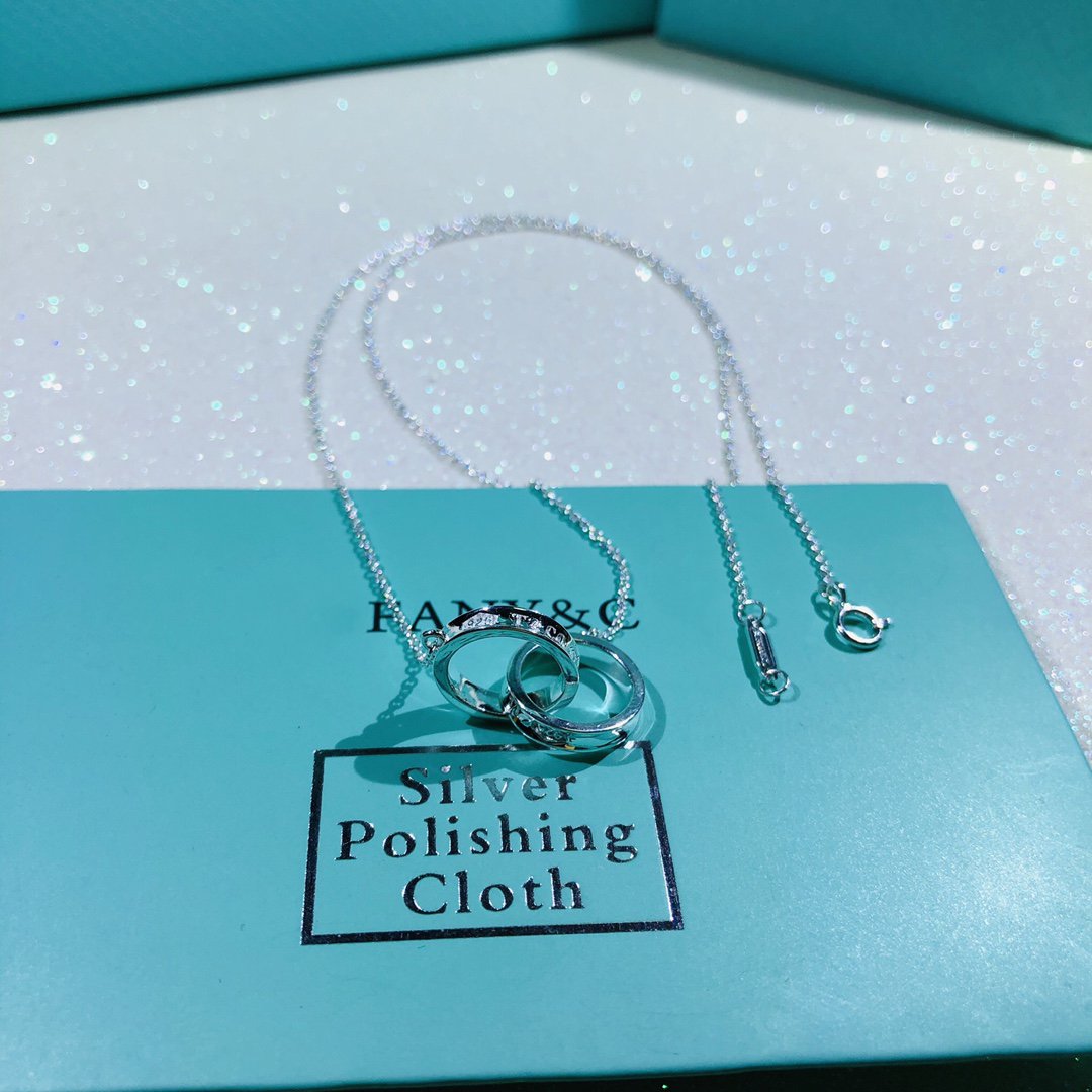 [Resenly Jewelry]インターロッキングサークルペンダント スモールネックレス