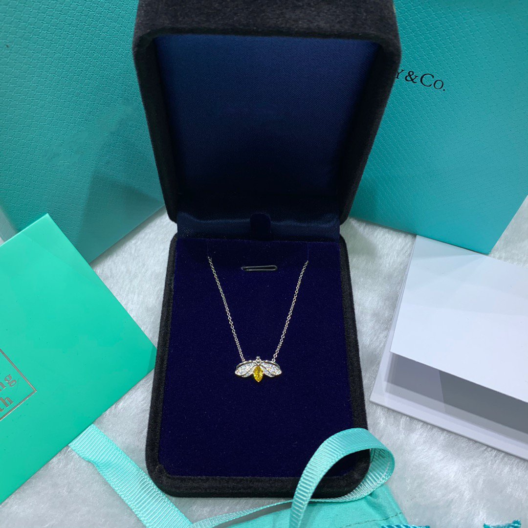 [Resenly Jewelry]PAPER FLOWERS YELLOW DIAMOND FIREFLY PENDANT