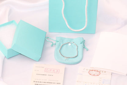 [Resenly Jewelry]STERLING SILVER BOW BEAD BRACELET
