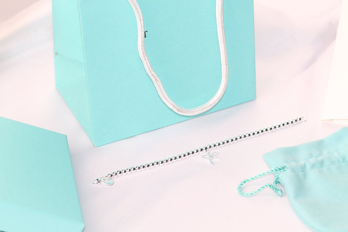 [Resenly Jewelry]STERLING SILVER BOW BEAD BRACELET