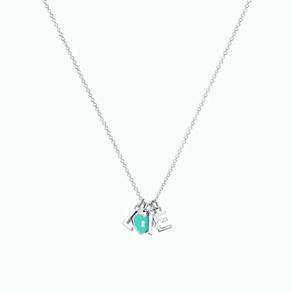 [Resenly Jewelry]COLLAR LOVE PLATA NECKLACE