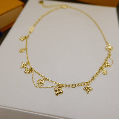 [Resenly Jewelry]ブルーミング サプル ネックレス ブラス