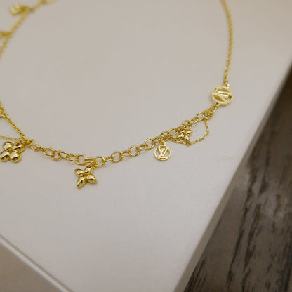 [Resenly Jewelry]ブルーミング サプル ネックレス ブラス