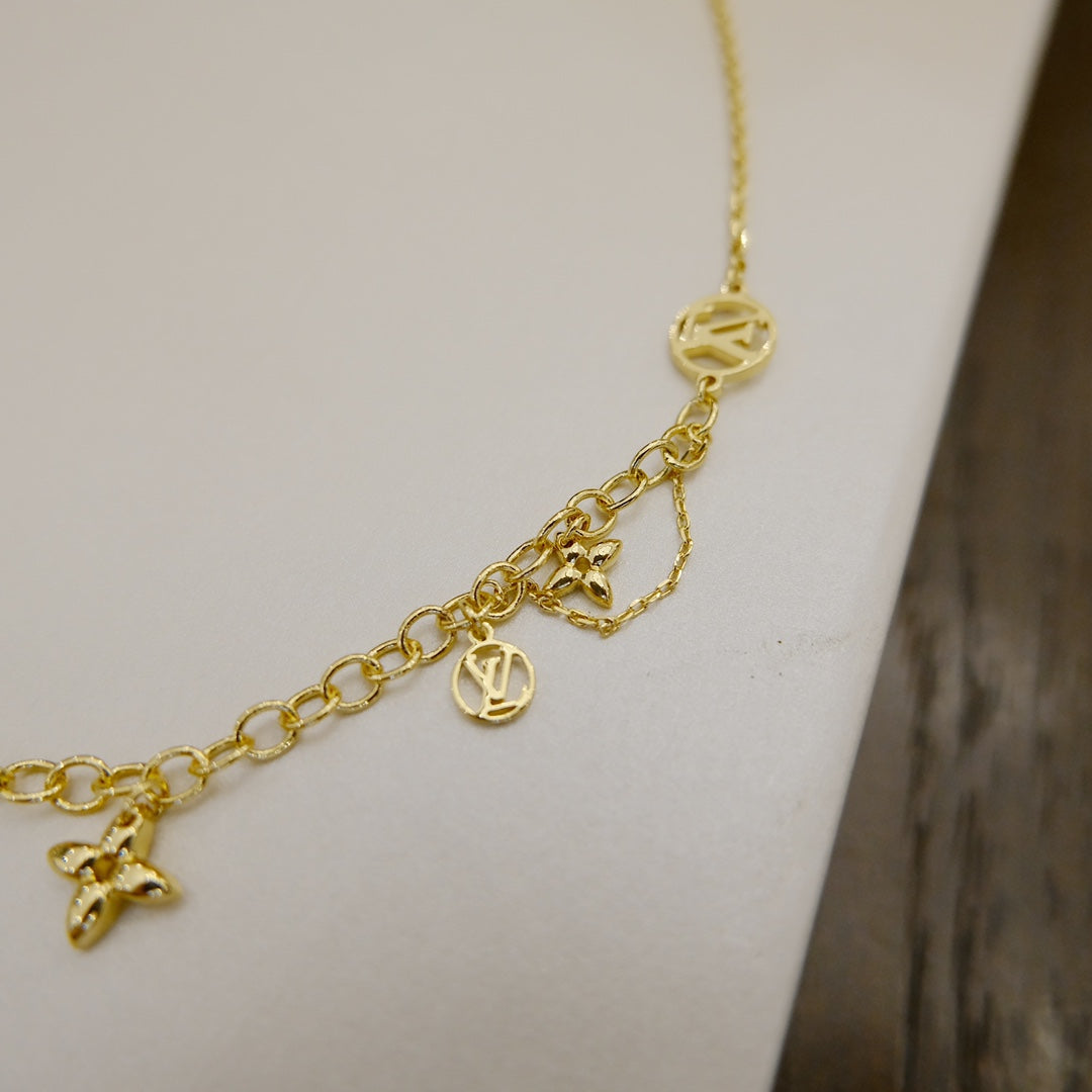 [Resenly Jewelry]ブルーミング サプル ネックレス ブラス