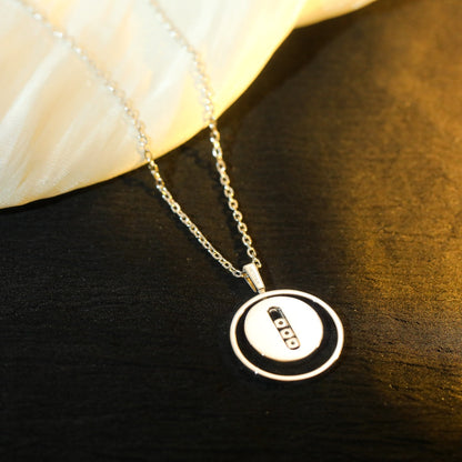 [Resenly Jewelry]LUCKY MOVE MM SILVER DIAMOND NECKLACE