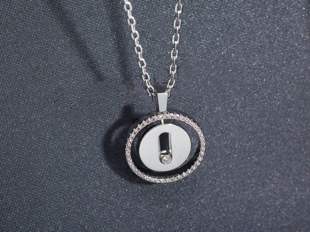 [Resenly Jewelry]LUCKY MOVE PM NECKLACE SILVER DIAMOND