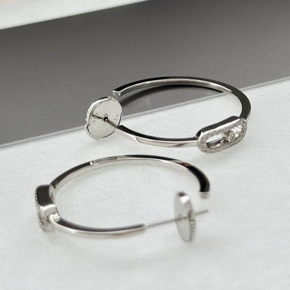[Resenly Jewelry]CREOLES MOVE UNO PM DIAMOND EARRINGS