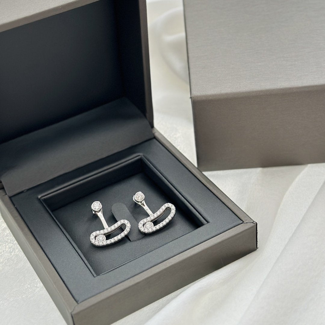 [Resenly Jewelry]MOVE UNO シルバー ダイヤモンド イヤリング