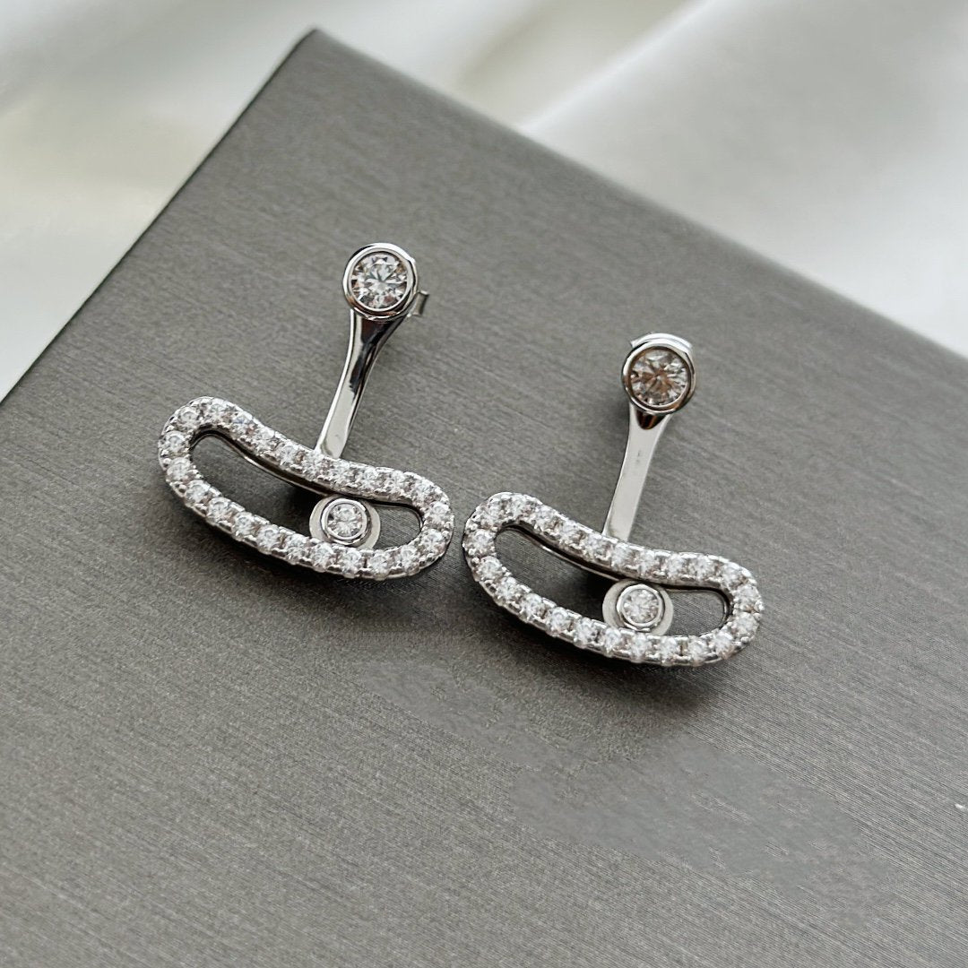 [Resenly Jewelry]MOVE UNO シルバー ダイヤモンド イヤリング