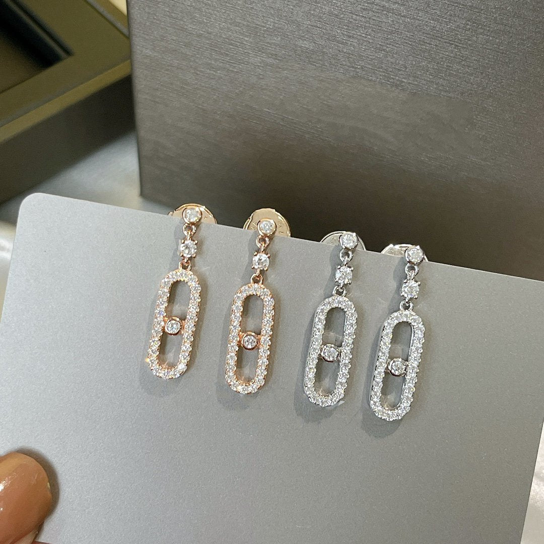 [Resenly Jewelry]DORMEUSES MOVE UNO DIAMOND EARRINGS