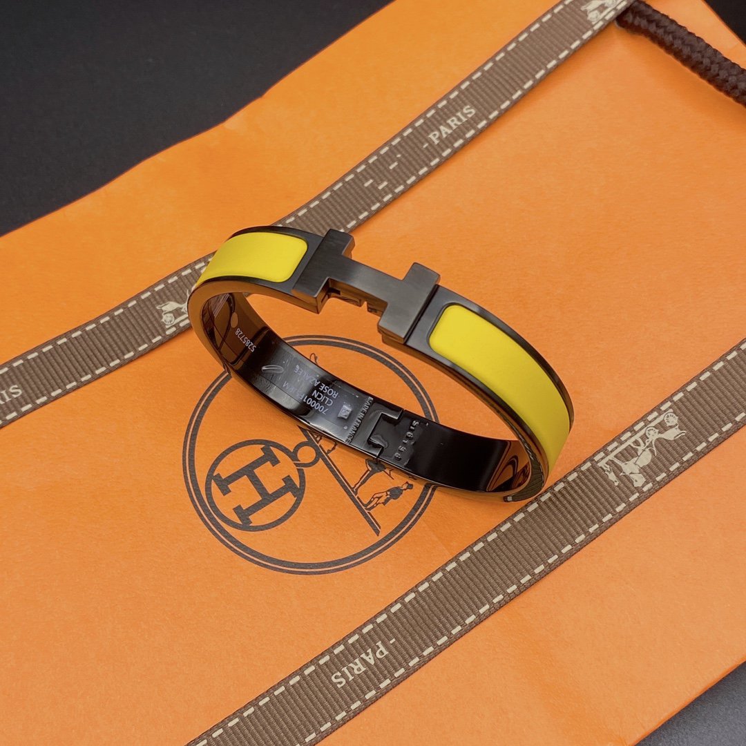 [Resenly Jewelry]CLIC HM SO BLACK YELLOW BRACELET