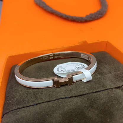 [Resenly Jewelry]クラシック HM クリック ホワイト 8MM エナメルブレスレット