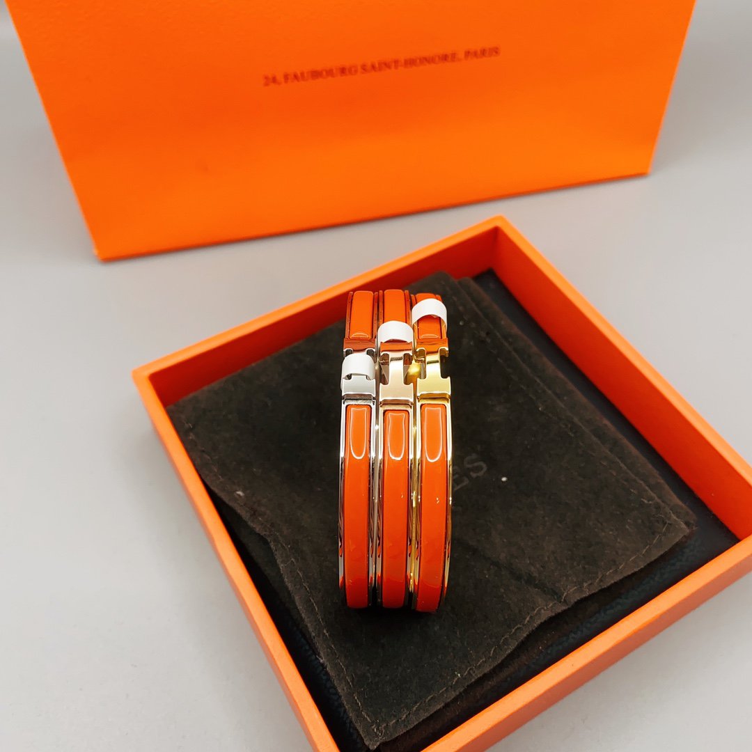 [Resenly Jewelry]CLASSIC HM CLIC RED 8MM ENAMEL BRACELET