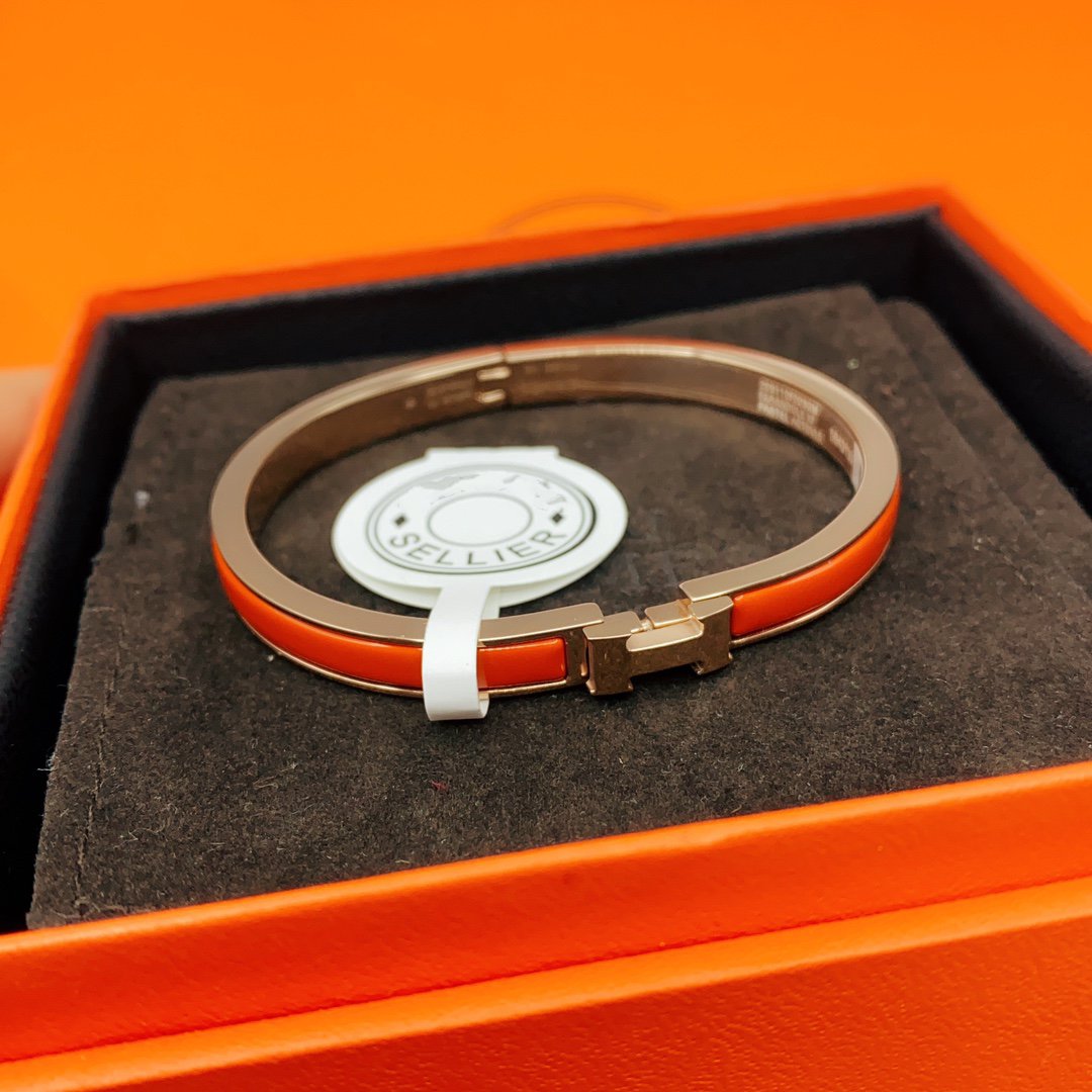 [Resenly Jewelry]CLASSIC HM CLIC RED 8MM ENAMEL BRACELET