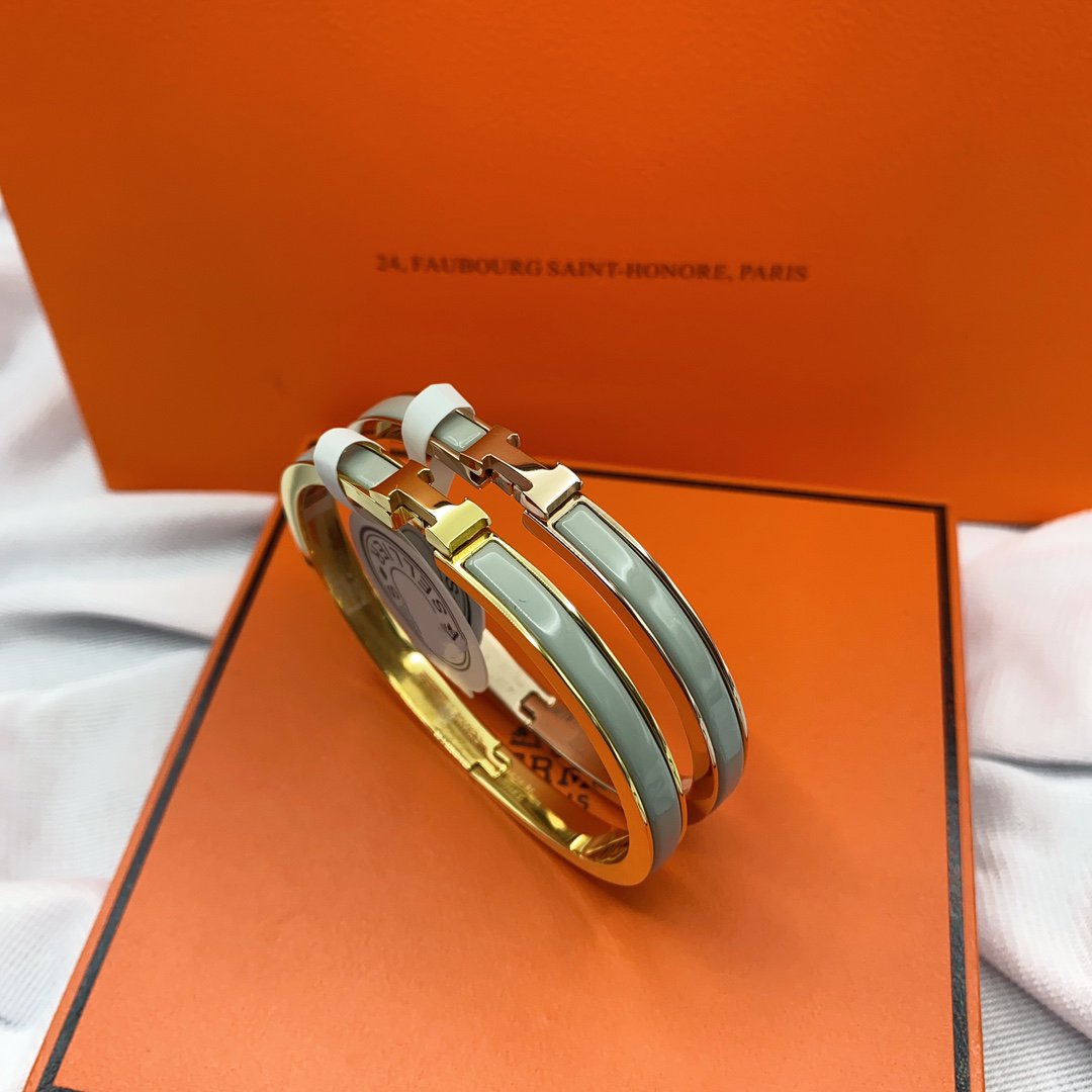 [Resenly Jewelry]CLASSIC HM CLIC GREEN 8MM ENAMEL BRACELET
