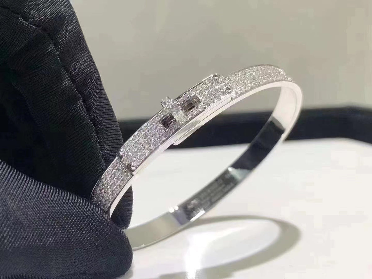 [Resenly Jewelry]HM KELLY BRACELET IN SILVER AND FULL PAVE DIAMOND