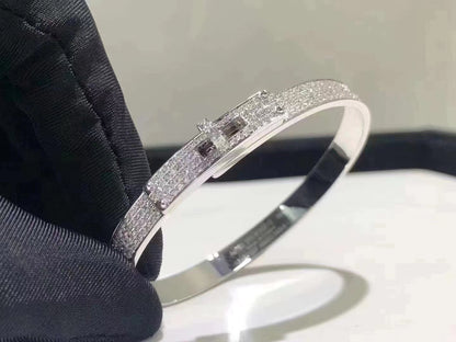 [Resenly Jewelry]HM KELLY BRACELET IN SILVER AND FULL PAVE DIAMOND