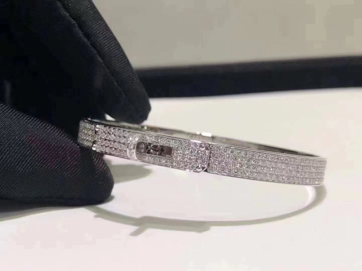 [Resenly Jewelry]HM KELLY BRACELET IN SILVER AND FULL PAVE DIAMOND
