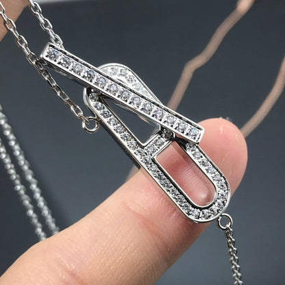 [Resenly Jewelry]HM NECKLACE PLATINUM ROSE GOLD DIAMOND