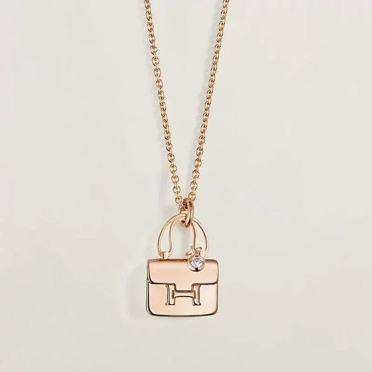 [Resenly Jewelry]AMULETTE PEDANT ROSE GOLD NECKLACE