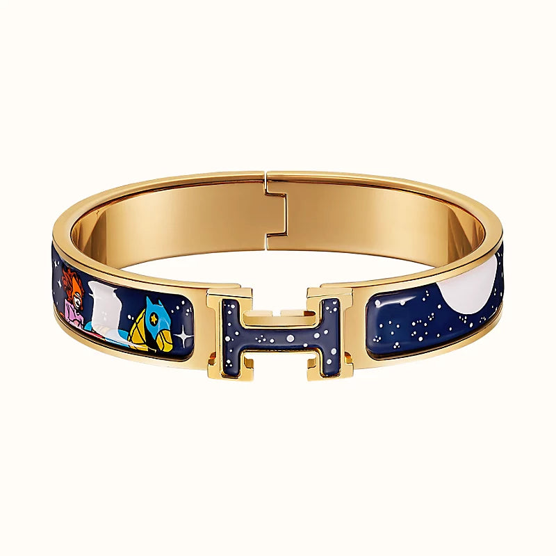 [Resenly Jewelry]H STAR AND MOON BRACELET 12MM